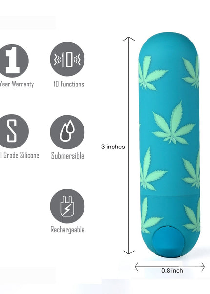 Maia Jessi 420 - Emerald Green 7.6 cm USB Rechargeable Bullet