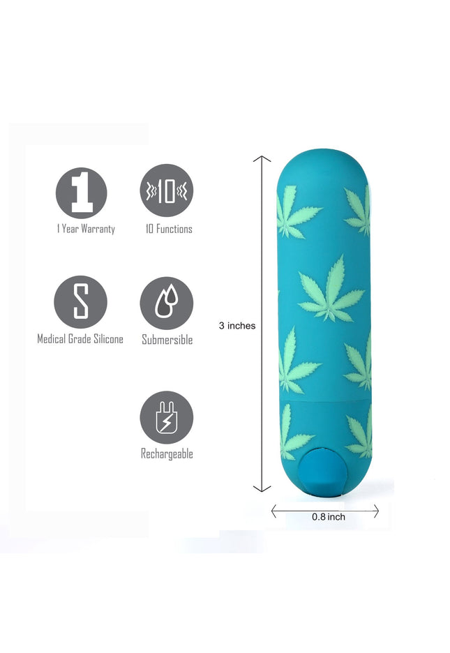 Maia Jessi 420 - Emerald Green 7.6 cm USB Rechargeable Bullet