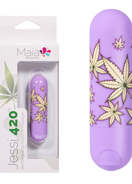 Maia Jessi 420 - Violet 7.6 cm USB Rechargeable Bullet