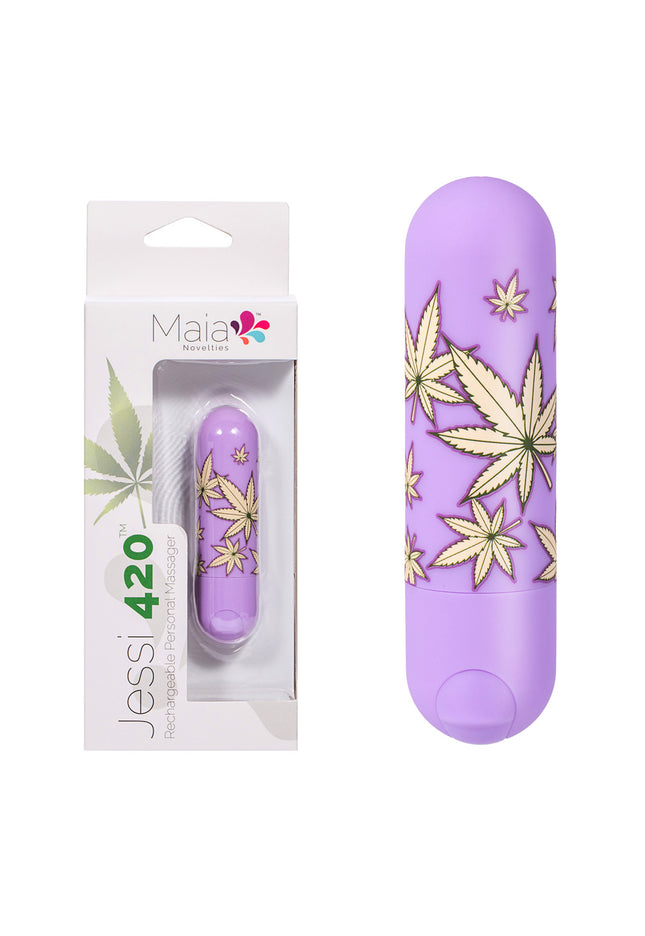 Maia Jessi 420 - Violet 7.6 cm USB Rechargeable Bullet
