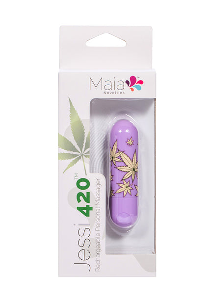 Maia Jessi 420 - Violet 7.6 cm USB Rechargeable Bullet