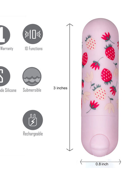 Maia Bari - Baby Pink 7.6 cm USB Rechargeable Bullet