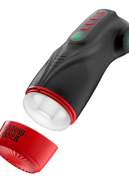 MASTURS Raven - USB Rechargeable Vibrating and Sucking Auto Stroker with Augmented Reality