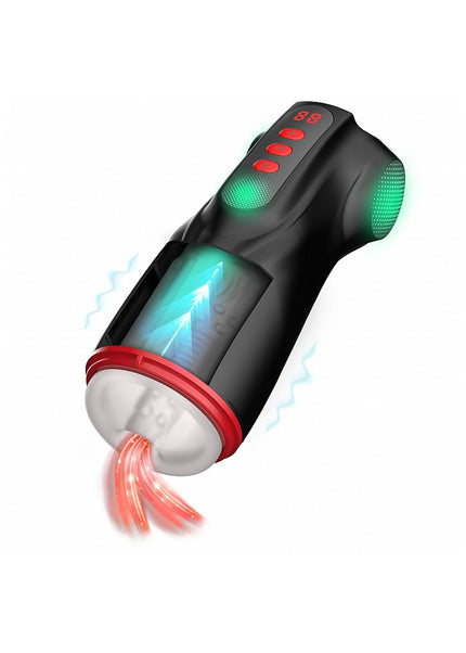 MASTURS Raven - USB Rechargeable Vibrating and Sucking Auto Stroker with Augmented Reality