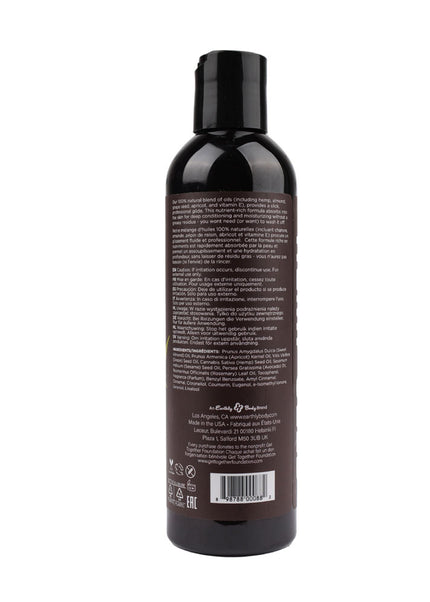 Hemp Seed Massage & Body Oil - Nag Champa (East Indian Incense) Scented - 237 ml Bottle