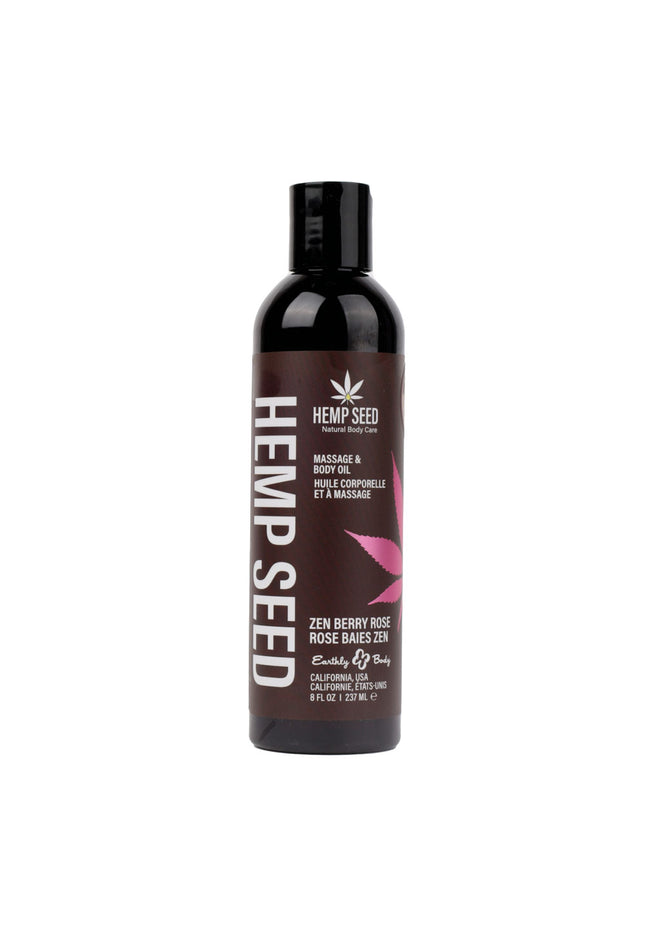 Hemp Seed Massage & Body Oil - Zen Berry Rose (Blackberry