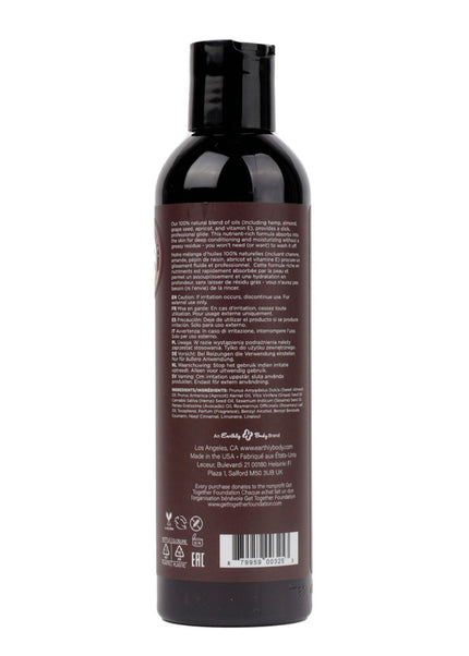 Hemp Seed Massage & Body Oil - Moroccan Nights (Earthy & Spicy-Sensual) Scented - 237 ml Bottle