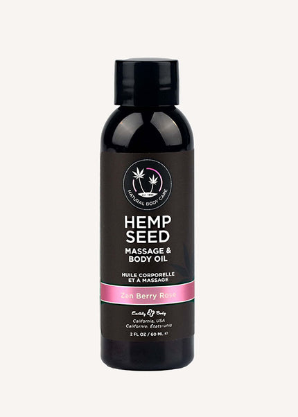 Hemp Seed Massage & Body Oil - Zen Berry Rose (Blackberry