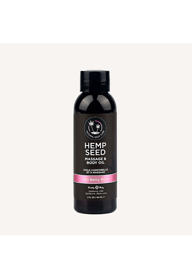 Hemp Seed Massage & Body Oil - Zen Berry Rose (Blackberry