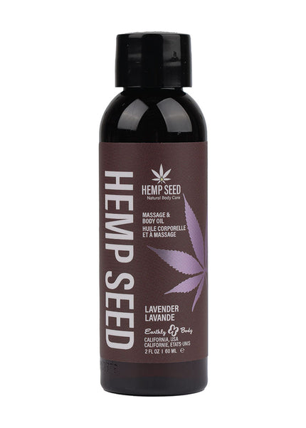 Hemp Seed Massage & Body Oil - Lavender Scented - 59 ml Bottle