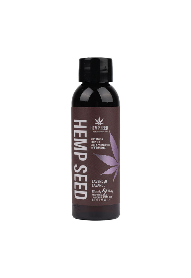 Hemp Seed Massage & Body Oil - Lavender Scented - 59 ml Bottle