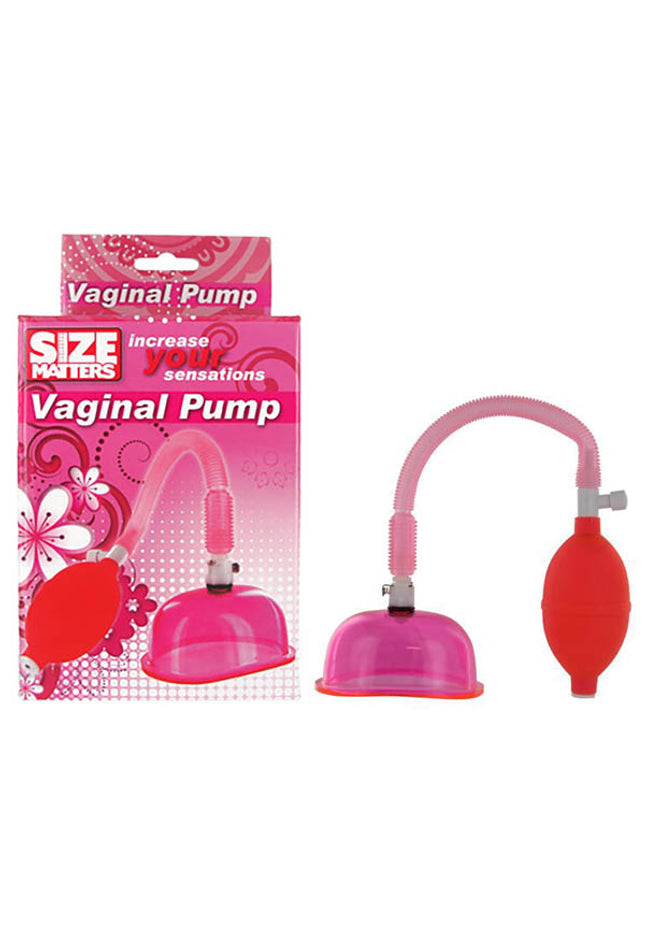 Size Matters Vaginal Pump And Cup Set - Pink Vagina Pump