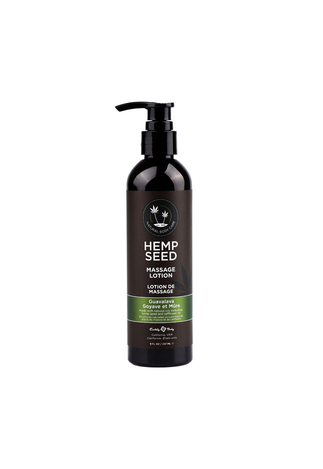Hemp Seed Massage Lotion - Guavalava (Guava & Blackberry) Scented - 237 ml Bottle