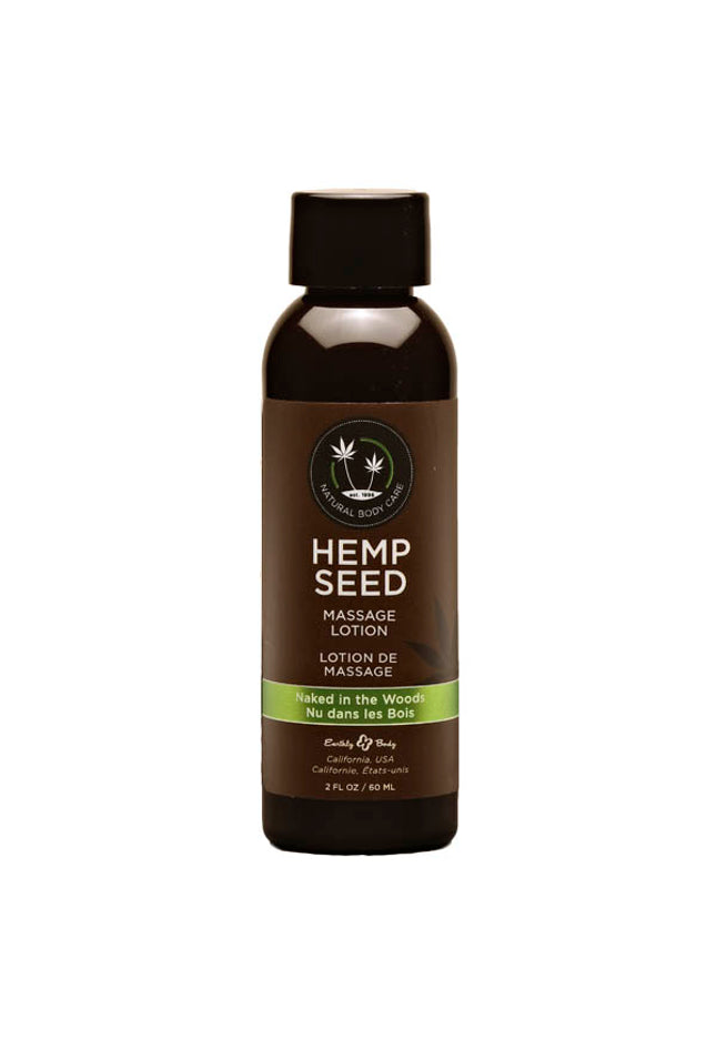 Hemp Seed Massage Lotion - Naked In The Woods (White Tea & Ginger) Scented - 59 ml Bottle
