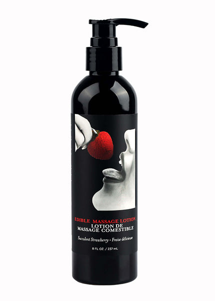 Edible Massage Lotion - Strawberry - Strawberry Flavoured Massage Lotion - 237 ml
