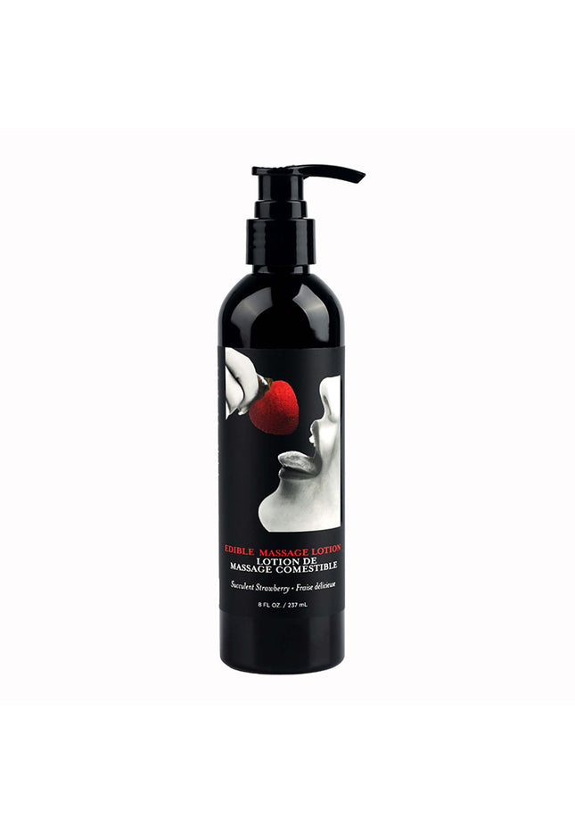 Edible Massage Lotion - Strawberry - Strawberry Flavoured Massage Lotion - 237 ml