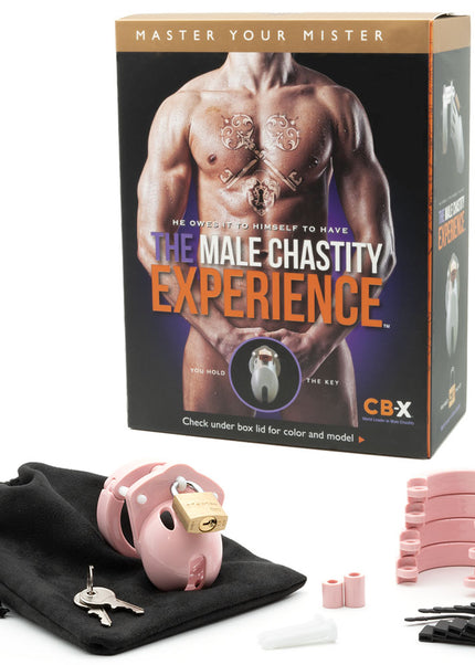 Mini-Me Black Chastity Cock Cage Kit - Pink - Pink 1.25 Inch Cock Cage Kit
