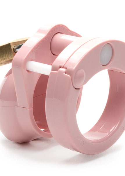 Mini-Me Black Chastity Cock Cage Kit - Pink - Pink 1.25 Inch Cock Cage Kit