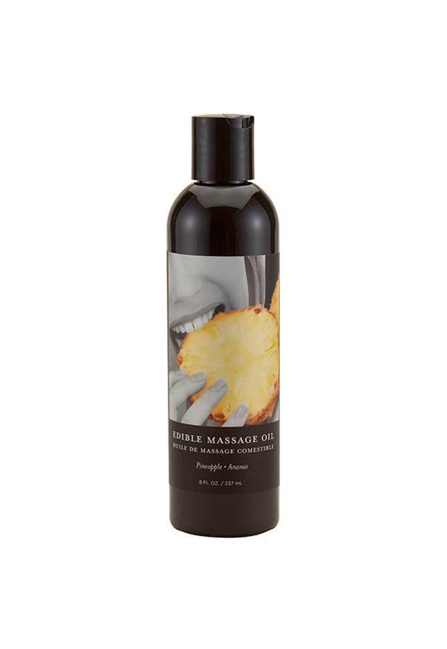 Edible Massage Oil - Pineapple Flavoured - 237 ml Bottle