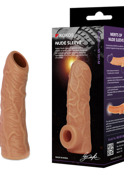 Kokos Nude Sleeve 1 - Flesh Penis Extension Sleeve