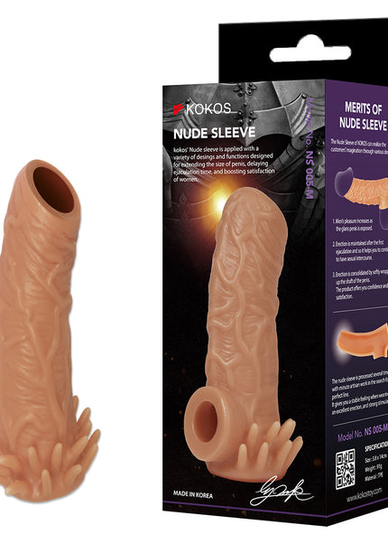 Kokos Nude Sleeve 5 - Flesh Penis Extension Sleeve