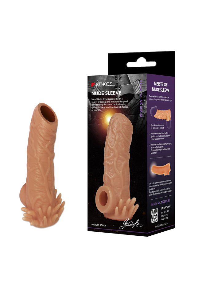 Kokos Nude Sleeve 5 - Flesh Penis Extension Sleeve