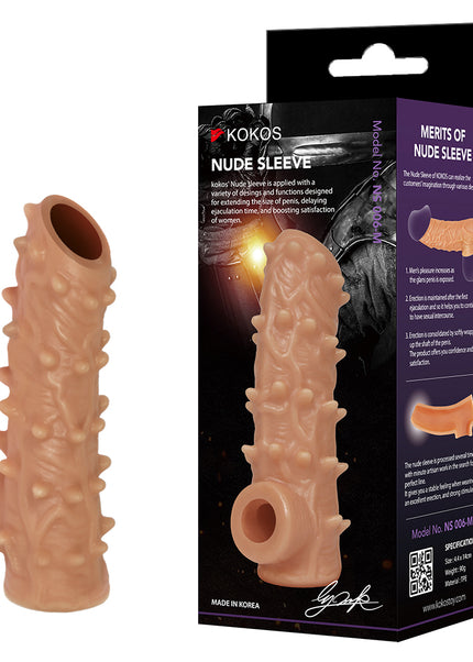 Kokos Nude Sleeve 6 - Flesh Penis Extension Sleeve
