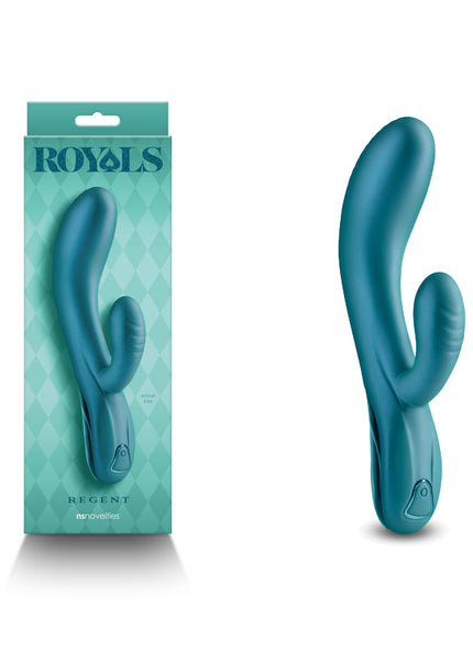 Royals - Regent - Metallic Green - Metallic Green 19.3 cm USB Rechargeable Rabbit Vibrator