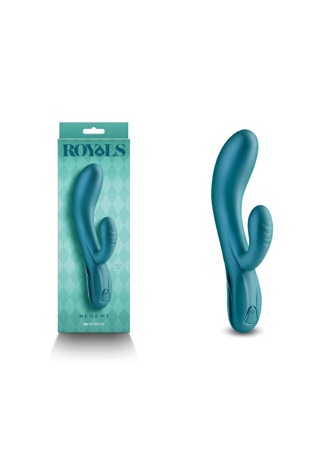 Royals - Regent - Metallic Green - Metallic Green 19.3 cm USB Rechargeable Rabbit Vibrator
