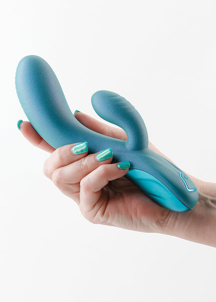 Royals - Regent - Metallic Green - Metallic Green 19.3 cm USB Rechargeable Rabbit Vibrator