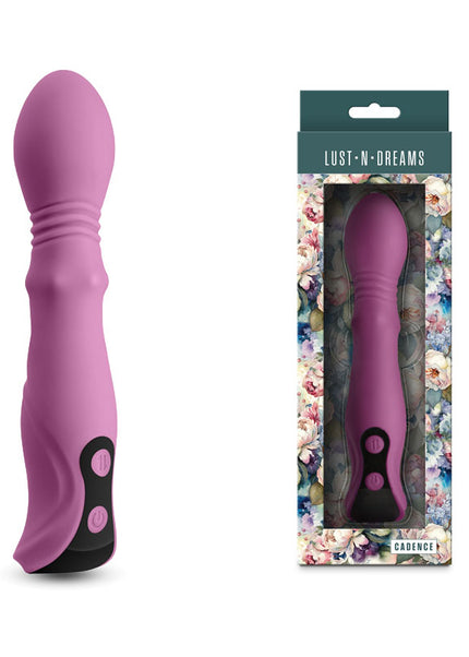 Lust-n-Dreams - Cadence - Blush - Purple 18.2 cm USB Rechargeable Thrusting & Sliding Vibrator