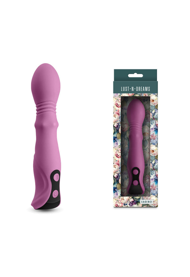 Lust-n-Dreams - Cadence - Blush - Purple 18.2 cm USB Rechargeable Thrusting & Sliding Vibrator