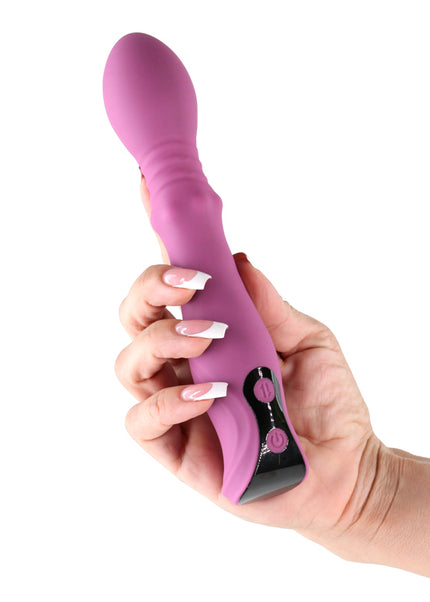 Lust-n-Dreams - Cadence - Blush - Purple 18.2 cm USB Rechargeable Thrusting & Sliding Vibrator