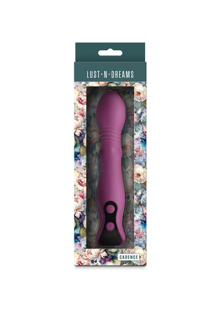 Lust-n-Dreams - Cadence - Blush - Purple 18.2 cm USB Rechargeable Thrusting & Sliding Vibrator
