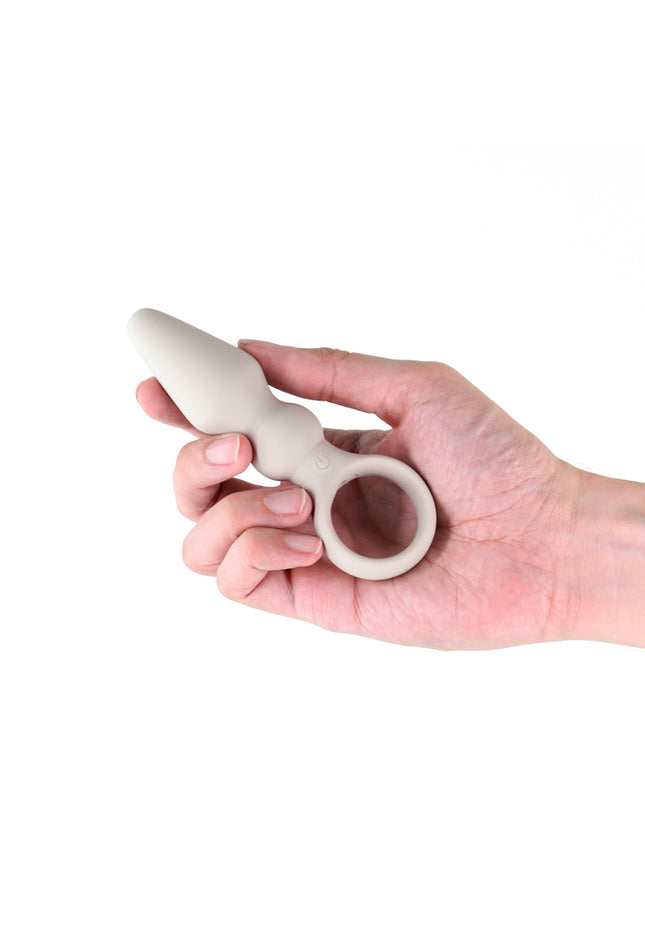 Lust-n-Dreams - Bossa - Fog - White 12.5 cm USB Rechargeable Vibrating Butt Plug