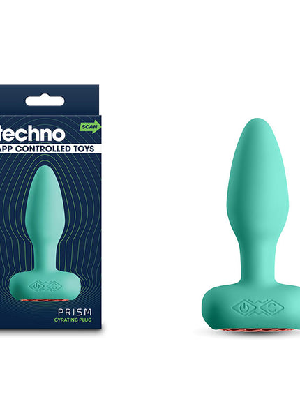 Techno - Prism - Teal 10.9 cm USB Rechargeable Butt Plug with App Control