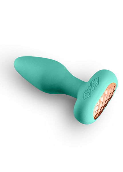 Techno - Prism - Teal 10.9 cm USB Rechargeable Butt Plug with App Control