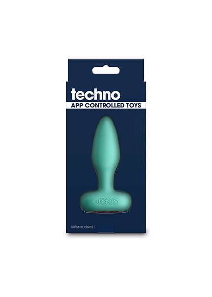 Techno - Prism - Teal 10.9 cm USB Rechargeable Butt Plug with App Control