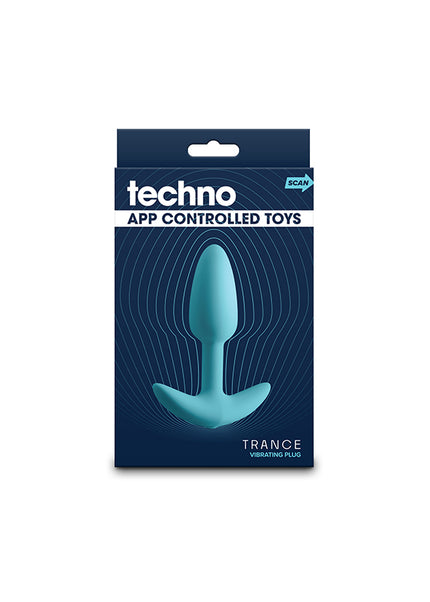 Techno - Trance - Blue 10.9 cm USB Rechargeable Butt Plug with App Control