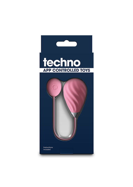 Techno - Kandi - Pink USB Rechargeable Vibrating Egg with App Control