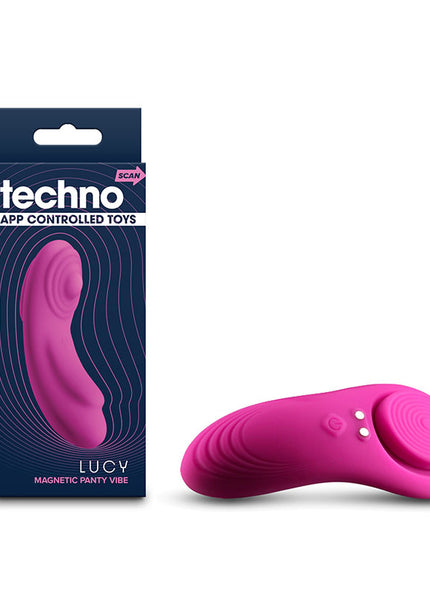 Techno - Lucy - Magenta - Magenta USB Rechargeable Panty Vibrator with App Control