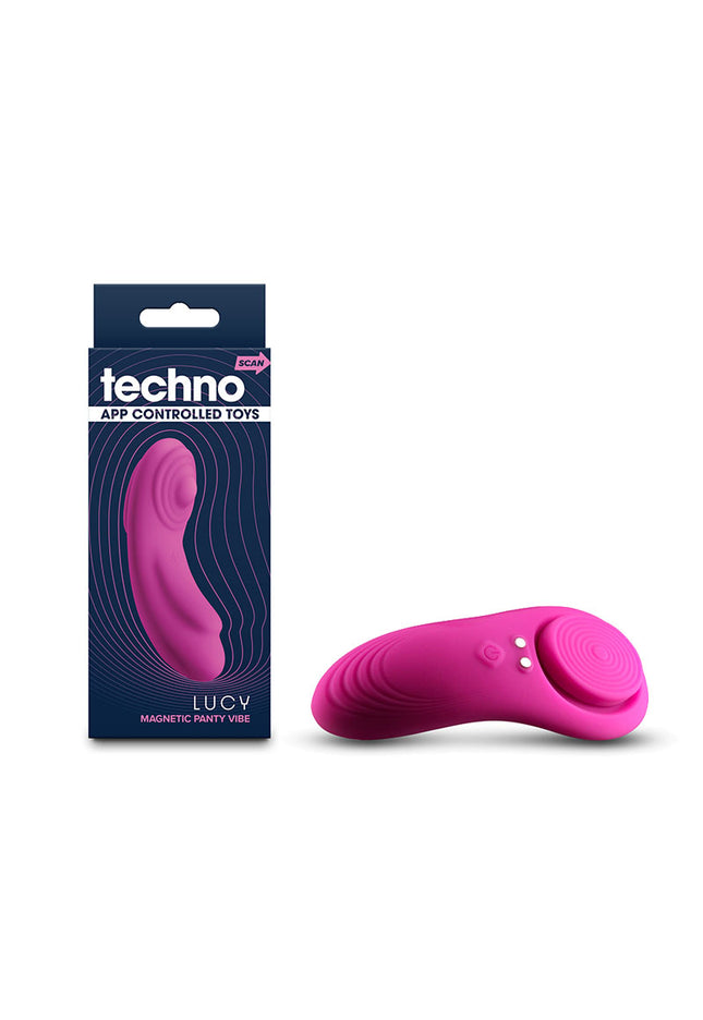 Techno - Lucy - Magenta - Magenta USB Rechargeable Panty Vibrator with App Control