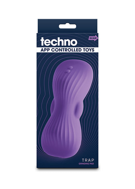Techno - Trap - Purple - Purple USB Rechargeable Vibrating Grind Pad with App Control