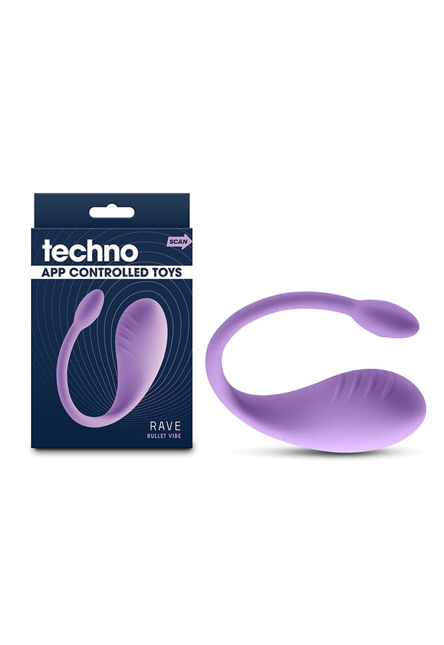 Techno - Rave - Purple - Purple USB Rechargeable Vibrator with App Control