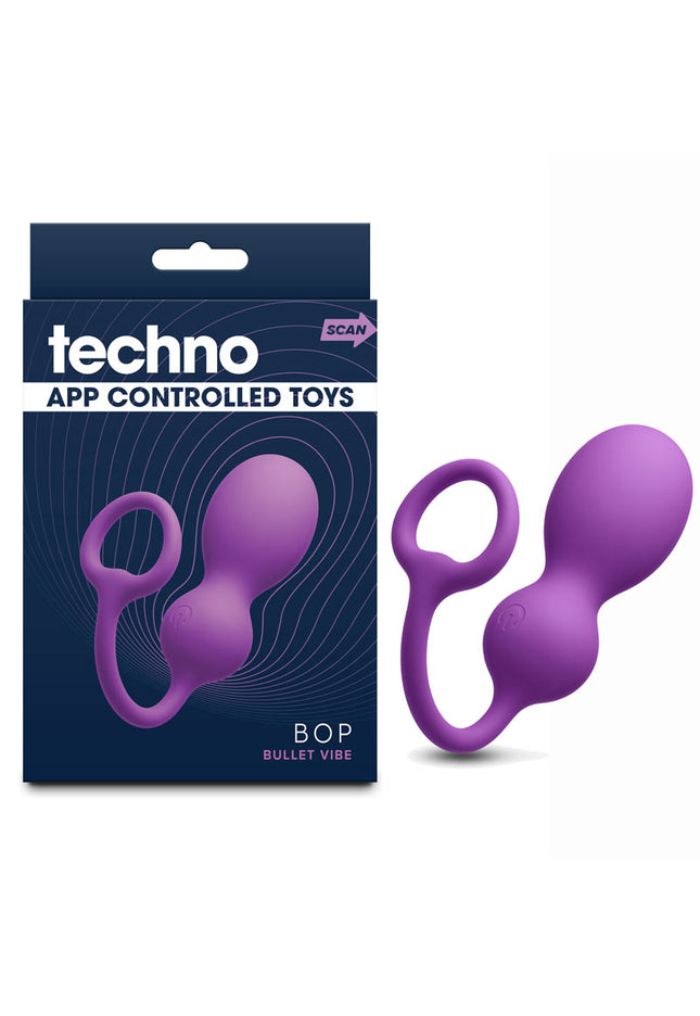 Techno - Bop - Purple USB Rechargeable Vibrating Kegel Exerciser with App Contol