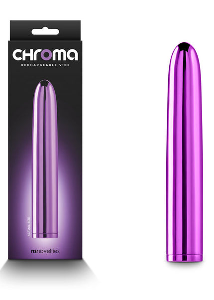 Chroma - Purple - Metallic Purple 17 cm USB Rechargeable Vibrator