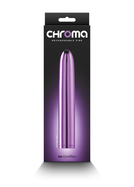 Chroma - Purple - Metallic Purple 17 cm USB Rechargeable Vibrator