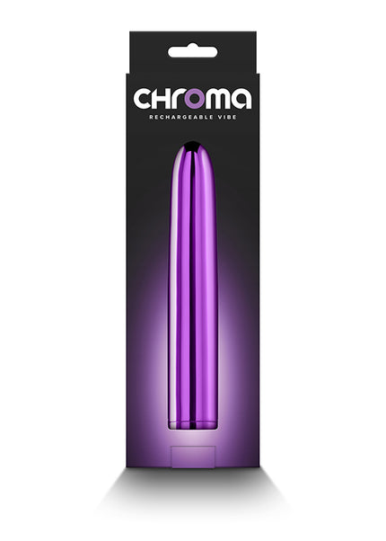 Chroma - Purple - Metallic Purple 17 cm USB Rechargeable Vibrator