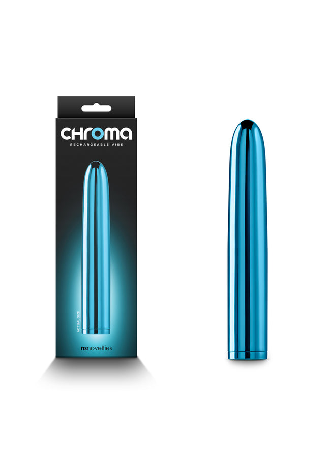 Chroma - Teal - Metallic Teal 17 cm USB Rechargeable Vibrator