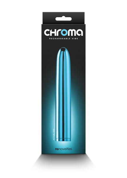 Chroma - Teal - Metallic Teal 17 cm USB Rechargeable Vibrator